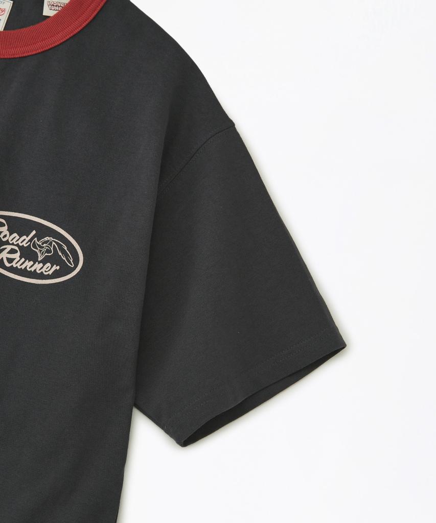 OUTSTANDING [Looney Tunes] Half Sleeve Tee(Bird Speed)_Charcoal