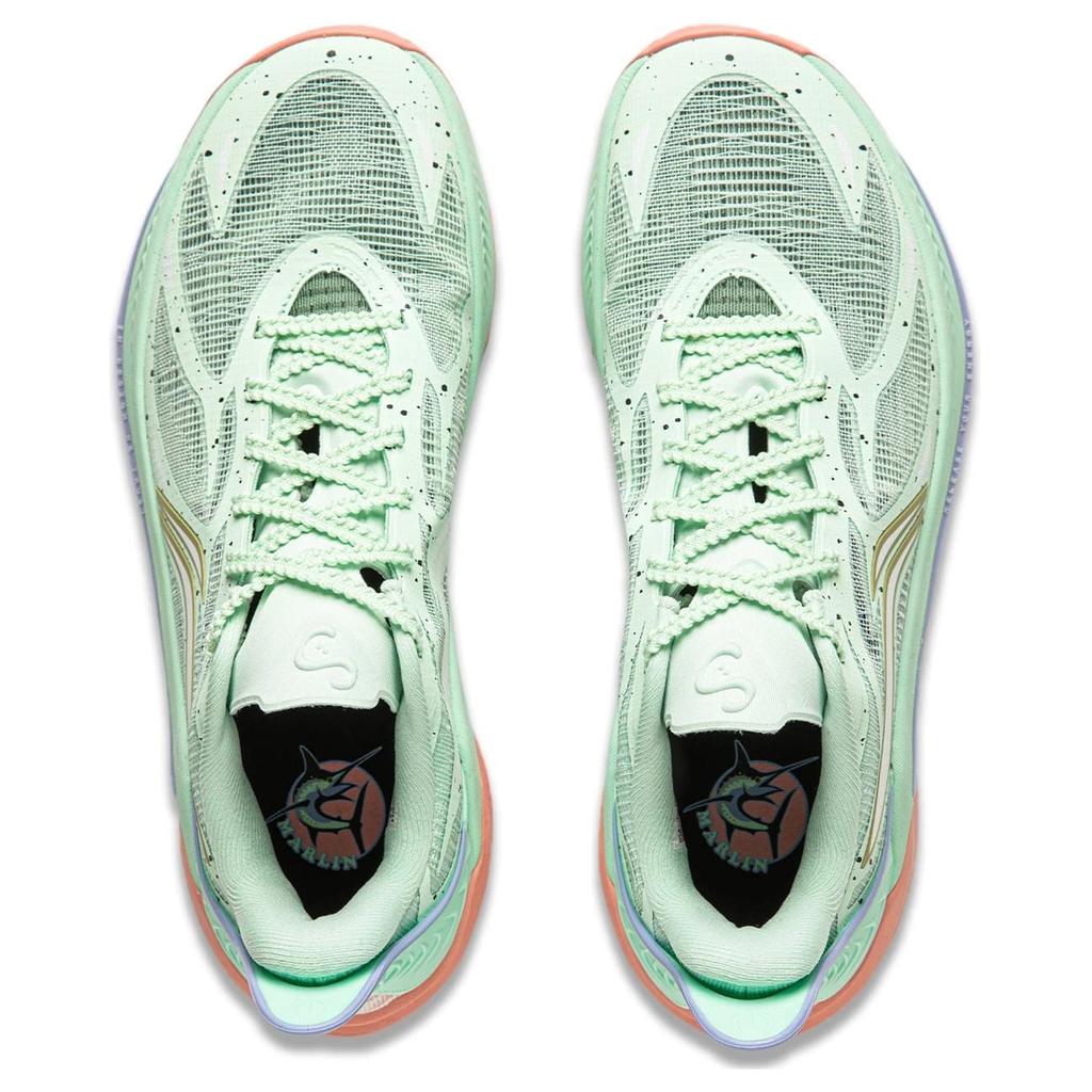 Li Ning SONIC 12 Low Top Basketball Shoes Men's Green ABAU019-5