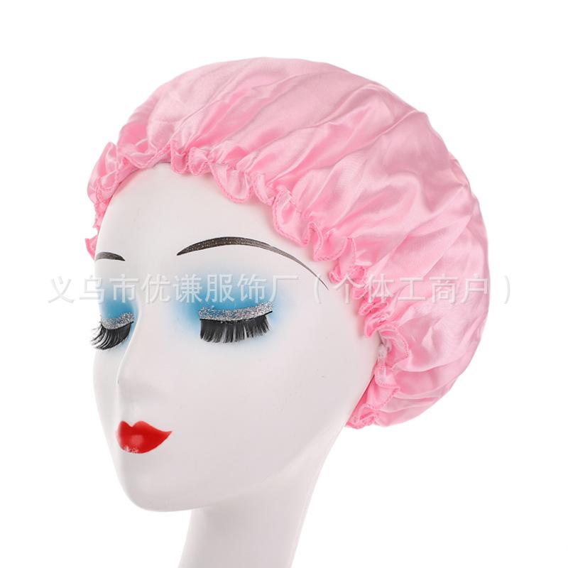 Women's home nightcap high-end satin shower cap mulberry beauty satin hair care cap bag head