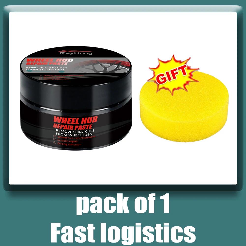 

Car Wheel Hub Scratch Refurbishment Paste, Tire Rim Scratch Paint Repair Paste - Aluminum and Steel Rings Dent Restore Care 6*ky 1 Bottle