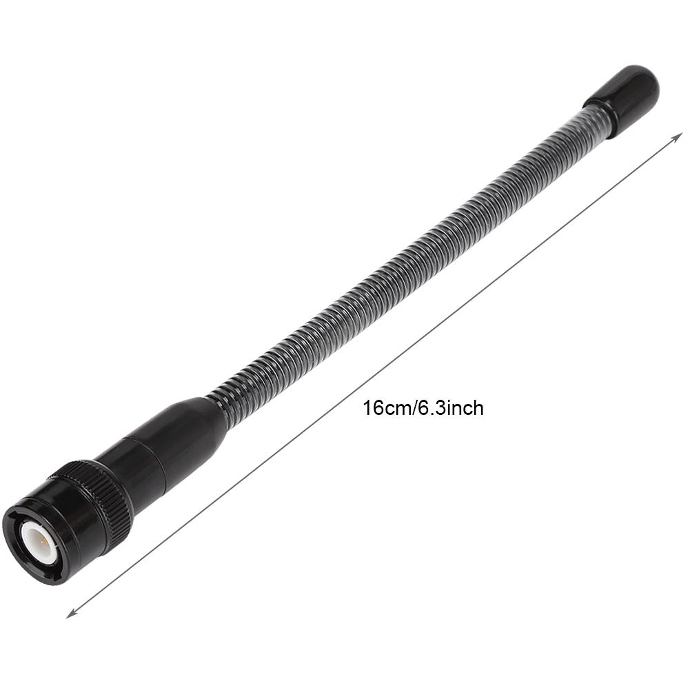 16cm Professional   Male BNC Flexible Spring   UHF for   IC V9   Ham Radio(Black )