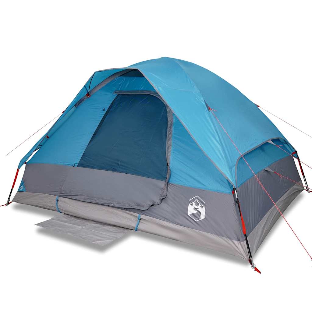 Dome Camping Tent for 2 Persons Blue Waterproof