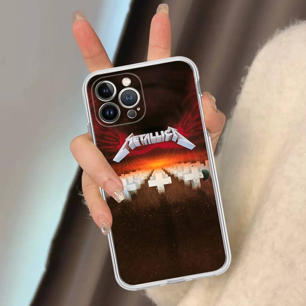 Logo Music M-Metallica For IPhone 17 16 15 14 13 12 11 Pro Max Plus Mini Funda For Transparent Cover