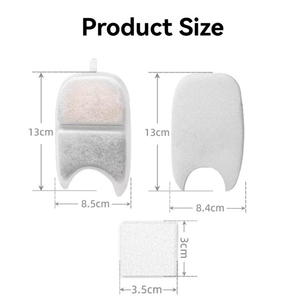 Set da 12 Filtri e Spugne di Ricambio per Fontana d'Acqua per Gatti Feelneedy 4L 135 fl oz Fontana d'Acqua in Acciaio Inossidabile per Animali Domestici YPD C004P YPD C004S