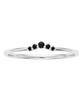 Alleun Silver 925 Simple Thumb Layered Cubic Black Ring