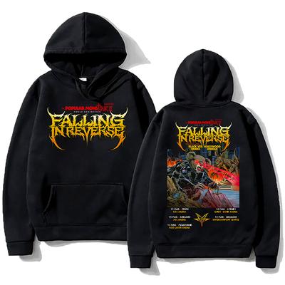 Popular Mons Tour II World Domination Hoodie Falling In Reverse Sweatshirt Unisex Fall High Street Pullover Two Side Print Hoody