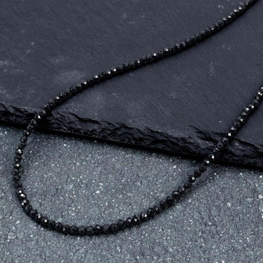 Black Maximum Length [Lara Christie] Necklace, Spinel, 50cm, Cp5059-50