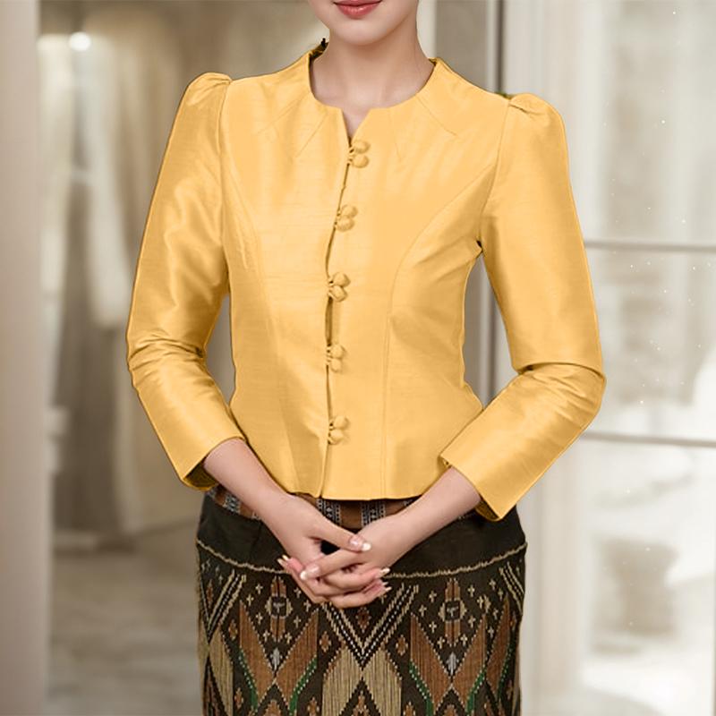 

ZANZEA Women Casual V-Neck Summer Elegant 3/4 Sleeve Blouse S