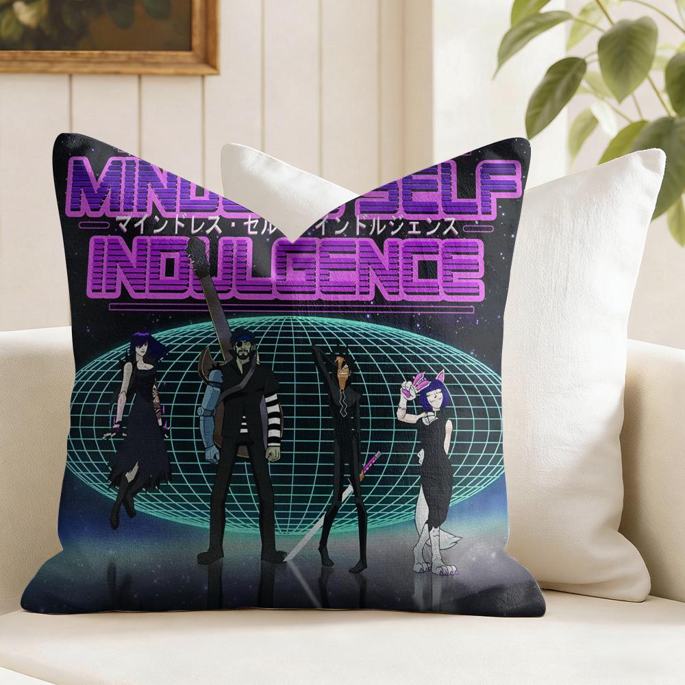 MMindless SSelf Indulgence Cushion Cover Eco Linen Pillow Case DoubleSided Print Breathable Durable Zipper Home Decor Gift