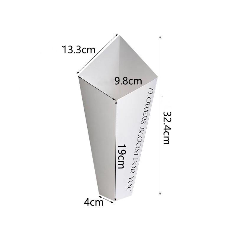 Triangle Flower Wrapping Paper Box Bouquet Packaging Material Bag Hug Bucket Arrangement Graduation Wedding Party Decor Supplies