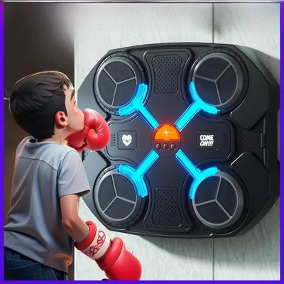 Children's Bluetooth Music Boxing Target Toy - Electronic Reaction Trainer for Rhythm and Decompression, Ideal Gift for Boys