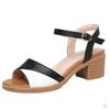  Women Fashion Sweet Brown Peep Toe High Quality Square Heel Sandals Lady Cute Office Career Shoes Sandales Femmes A59