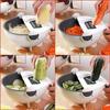 9 in 1 Vegetable Cutter with Drain Basket Multifunction Large Capacity Magic Rotate Vegetables Chopper Veggie Shredder Grater