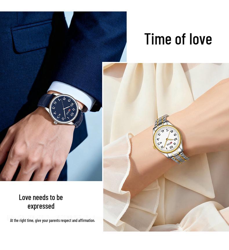 OFNS Large Dial Luminous Quartz Watch with Calendar, Waterproof Digital Design for Seniors