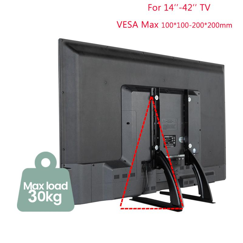BEISHI Table Top TV Stand Pedestal for 14-42 Inch LCD /LED/OLED/Plasma Adjustabe Universal TVs Screen Monitor Bracket TV Feet