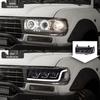 LED Headlight Assembly with Flowing Turn Signals for 90-02 Toyota Land Cruiser LC80