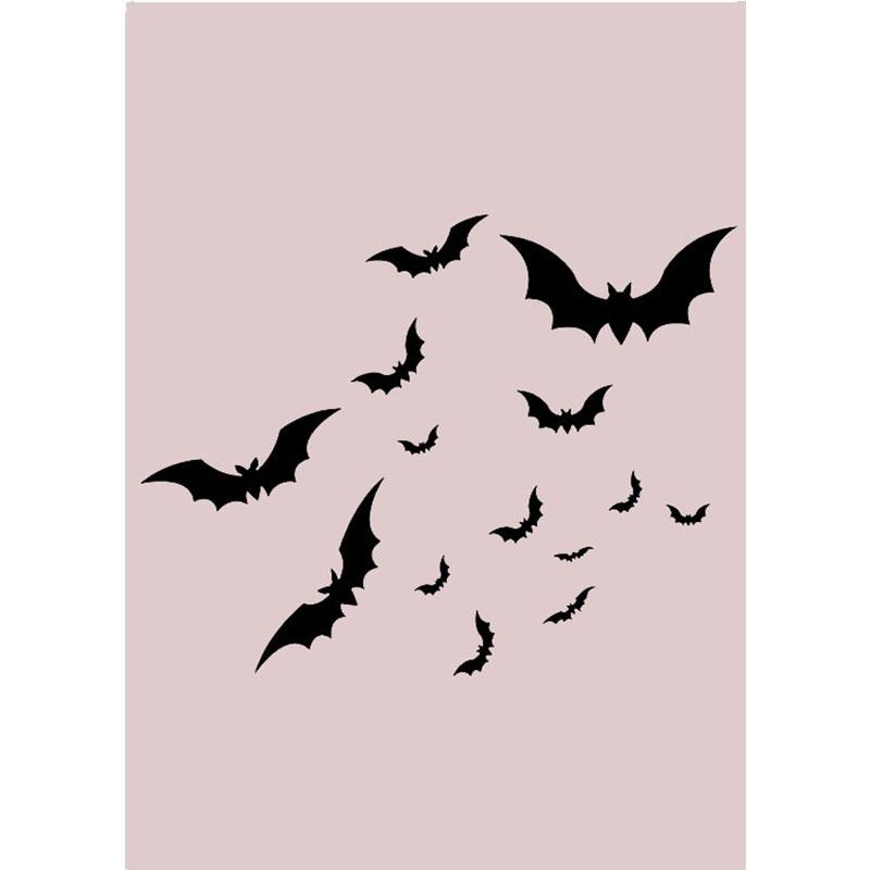 Pink Halloween Geist Skelett Hexenhaftes Gemälde Druck Leinwand Poster Nordische Wandkunst Bild zum Geschenk Wohnzimmer Heimdeko Cuadro