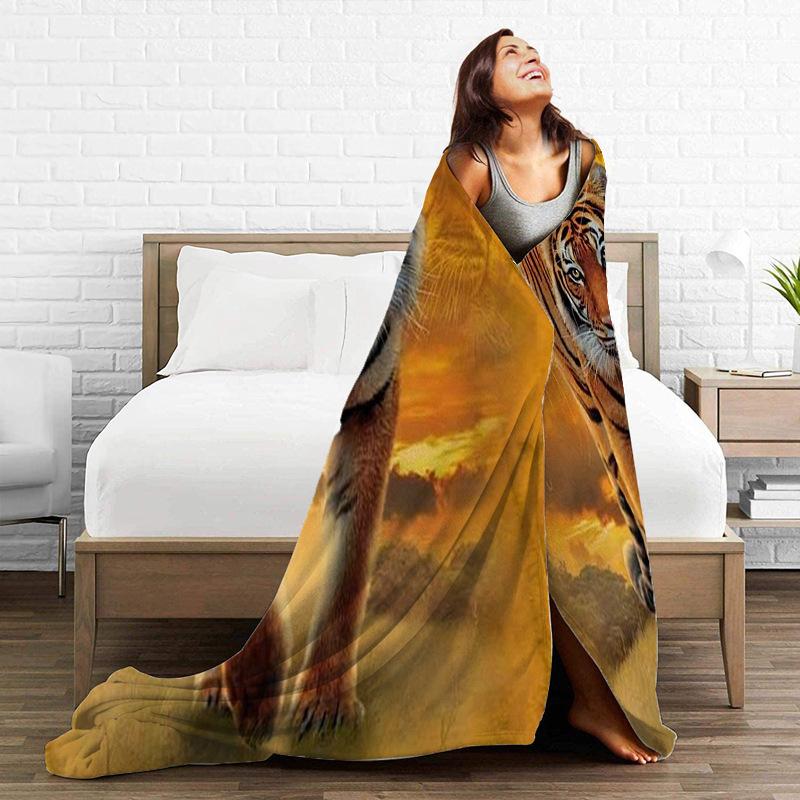 Printed Blanket Comfortable Soft Sofa Talk Blanket