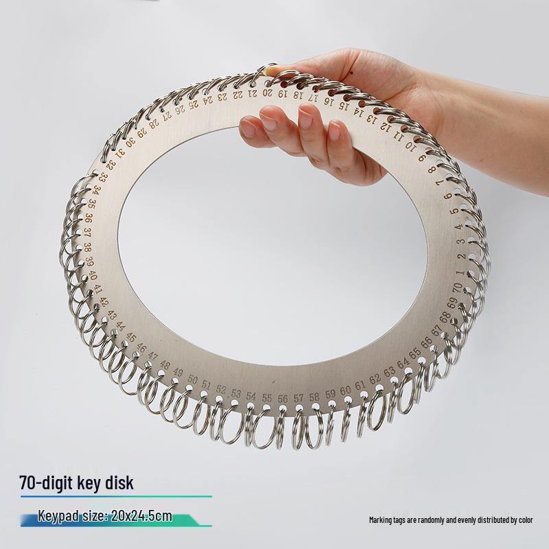 Stainless Steel Round Key Disk with Tag Ring for Key Management and Storage