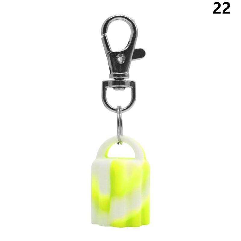 High Quality Practical Silicone Keychain Cap Portable Durable Holder Keychain Compatible For Lip Balm Lipstick Storage Cap