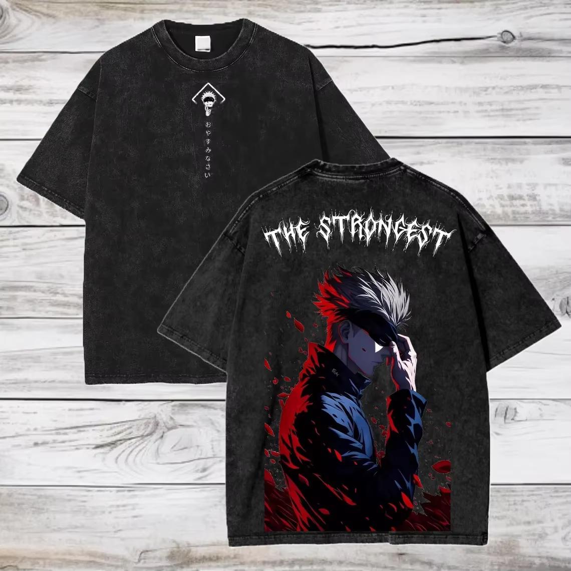 2026 Горячая Распродажа Годжо Сатору Магическая Битва Футболка Мужская Женская Футболка Стиранный Хлопок Футболка Одежда Летняя С Коротким Рукавом Оверсайз Футболки Уличный Стиль L