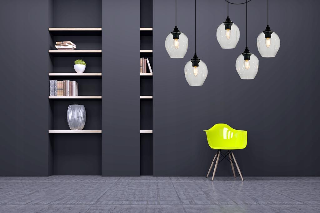 MODERN GLASS SPIDER CEILING HANGING LAMP