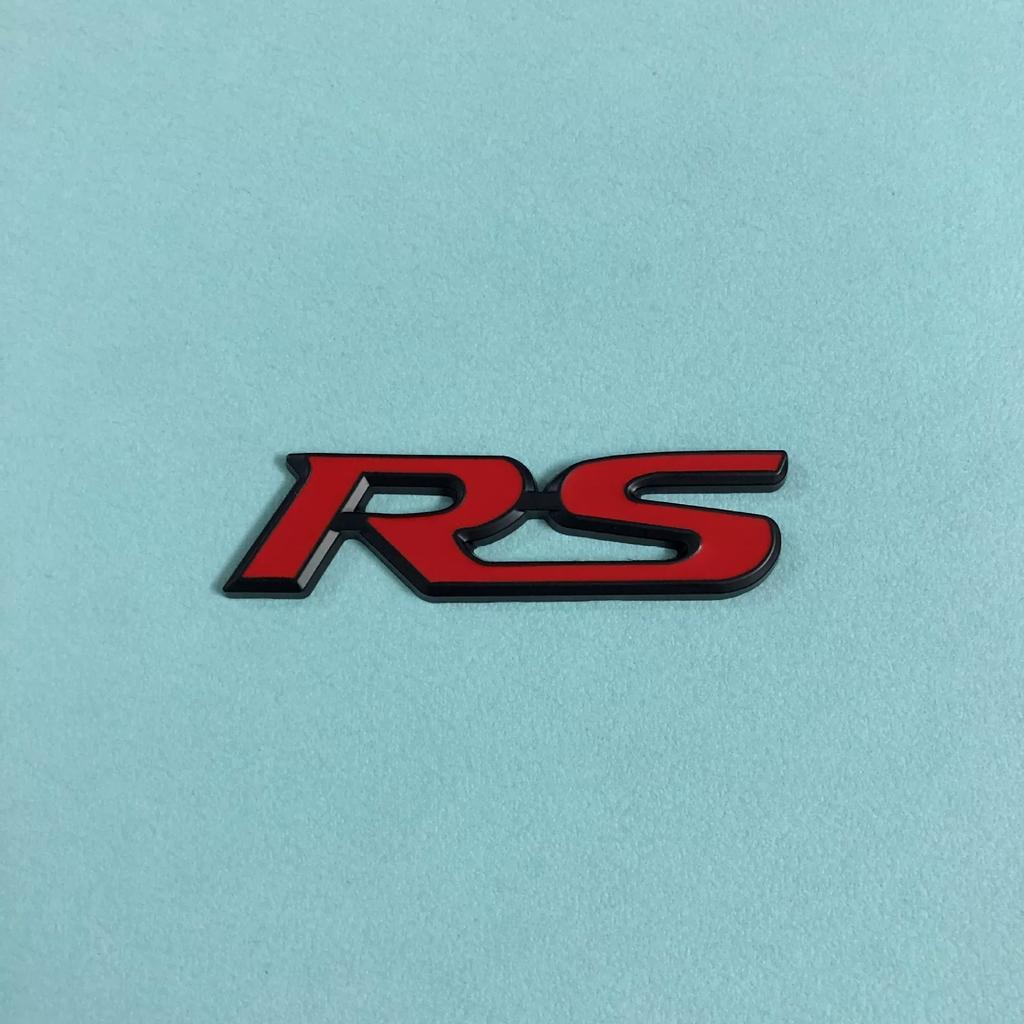Car Middle Net Modification Decorative Label 3D Three-dimensional RS Middle Net Standard Modification Special Sports Label Metal Car Logo