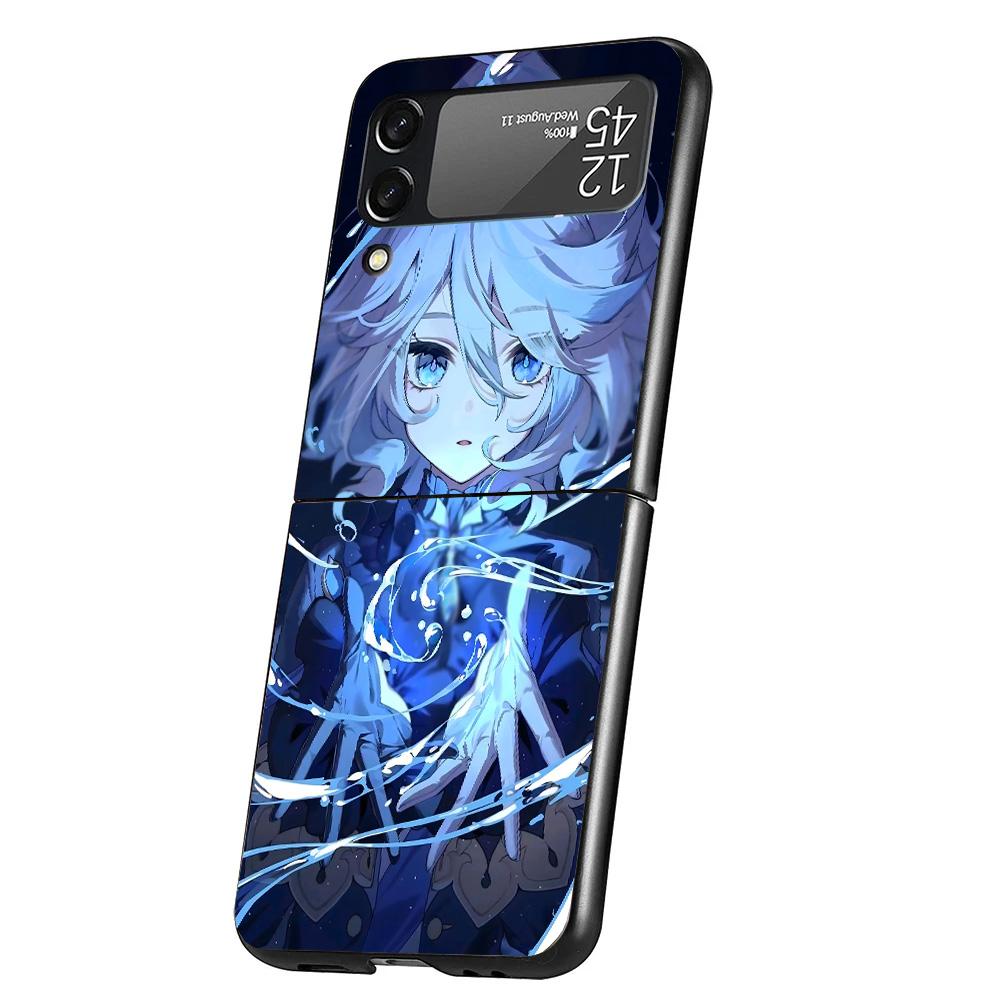

Cute Furina Genshin Impact Phone Case For Samsung Galaxy Z Flip 7 6 5 4 3 5G Cover ZFlip7 ZFlip6 ZFlip4 ZFlip5 ZFlip3 Coque Fund Samsung Z Flip