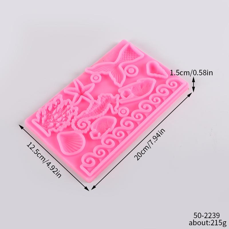 Mermaid Tail Silicone Resin Mold DIY Ocean Mermaid Shell Conch Fondant Chocolate Cupcake Gumpaste Baking Cake Decorating Tools