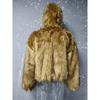 STREETRICH Pánské prošívané bundy Americký styl PU kůže Oboustranné Faux Fur Fleece Zesílené Jednobarevné Volné Pánské kabáty Trendy