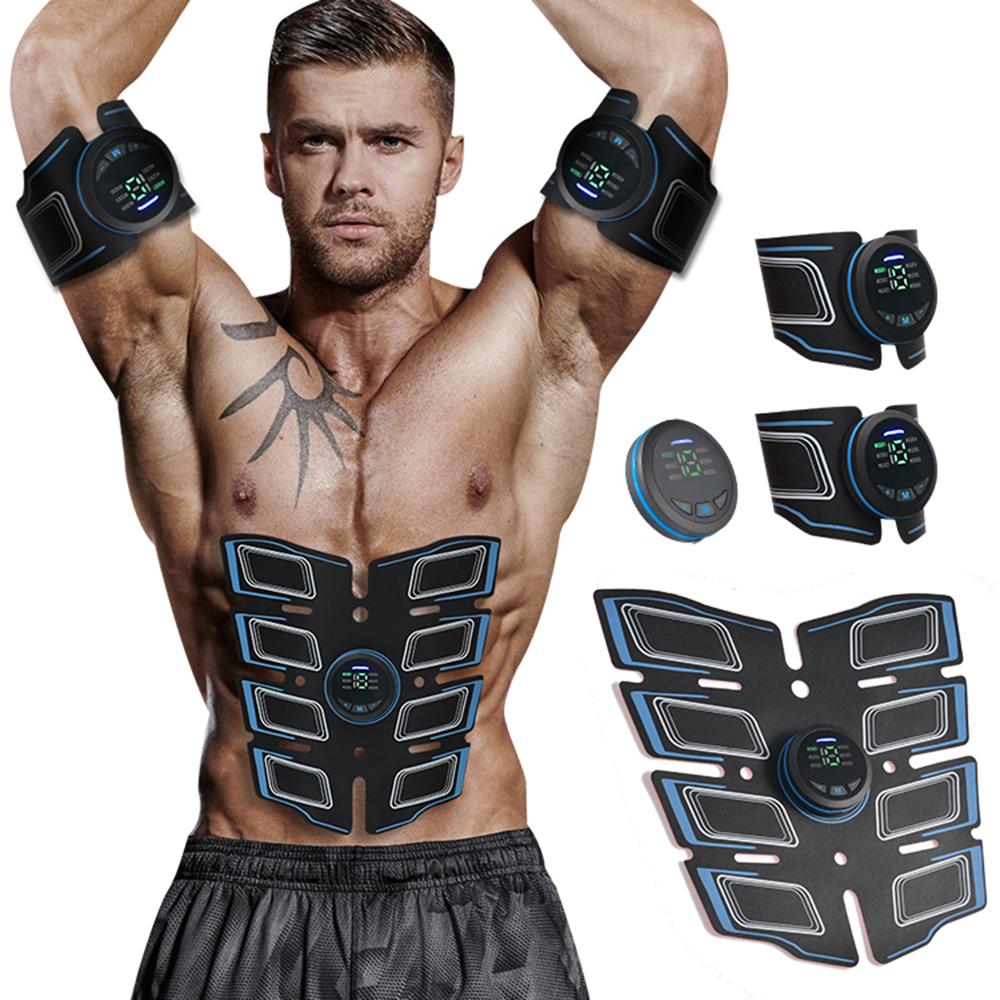Abdominal Muscle Stimulator ABS EMS Trainer Body Toning Fitness USB Rechargeable Muscle Toner Workout Machine Men and Women Training