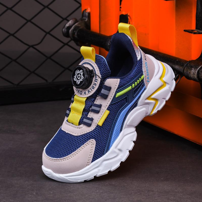 Children Sports Shoes Boy Sneaker Black Mesh Summer Breathable Kids Casual Shoes Boy Running Tennis Running Sneaker