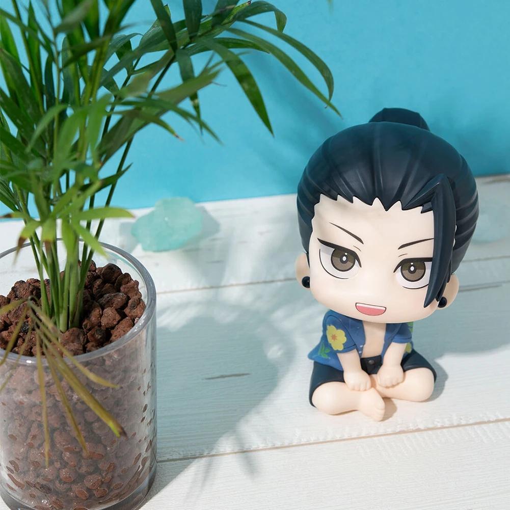 Anime Kawaii Fushiguro Ryomen Sukuna Toy Gojo Jujutsu Kaisen Mini Figures Geto Suguru Sitting Figure PVC Collection Dolls