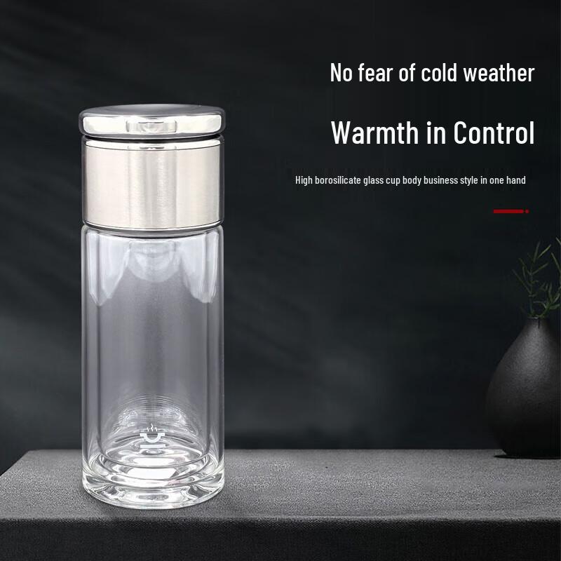 Kangcheng Double-Layer Glass Tea Infuser Cup