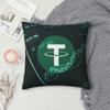 USDT Coin Logo Square Pillowcase Cushion Cover Pillow Case Throw Pillow Cover for Home Sofa Living Room