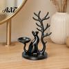 Decorative Trinket Tray Cute Cat Tree Branch Jewelry Organizer, 3D Printed Earring Bracelet Hair Tie Storage Holder, Display Stand for Vanity,