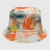 Neutral Summer Tie Dye Printed Fisherman Hat Outdoor Breathable Hat Sunshade