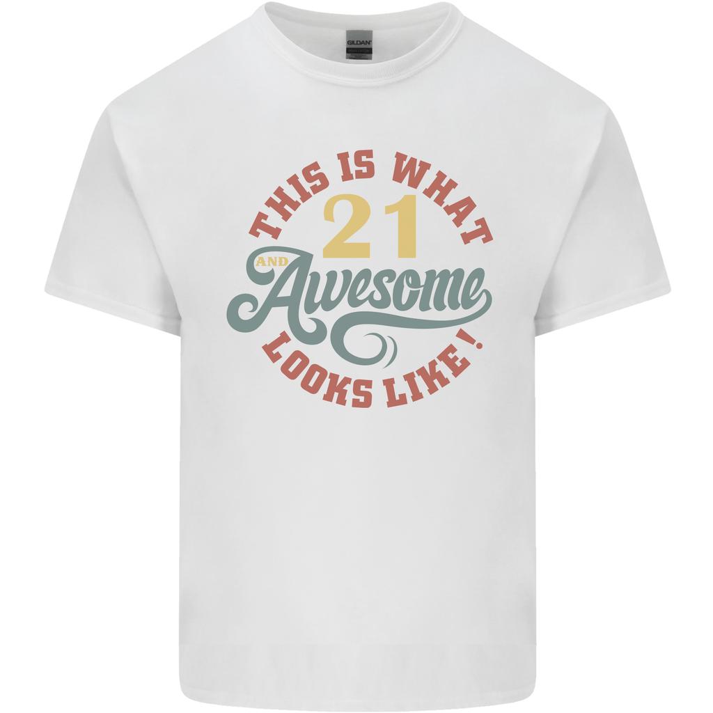 21st Birthday 21 Year Old Awesome Looks Like Unisexs Light Cotton TShirt