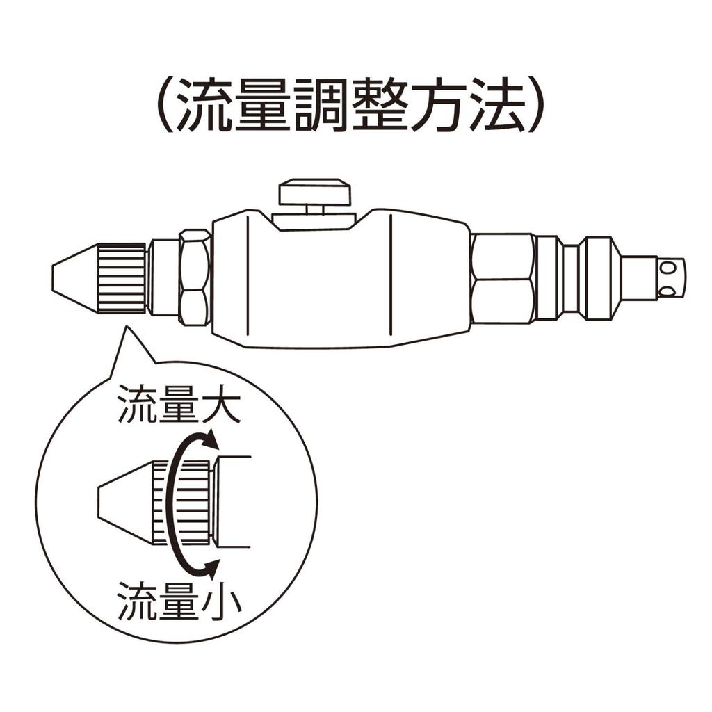 Niigata Seiki BeHAUS Made In Japan Pocket Air Duster for High Pressure with Flow Adjustment T-01HPP