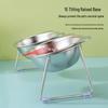 Elevated 304 Stainless Steel Pet Bowl - Cat & Dog Water/Food Dish with Neck Protection Stand