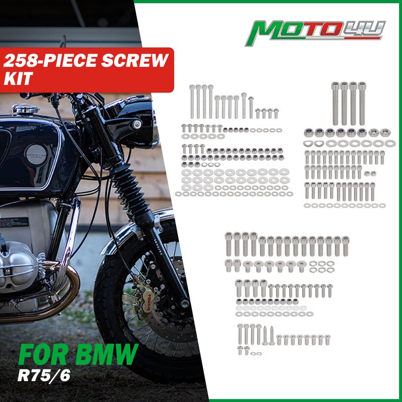 For BMW R75/6 Stainless Steel Screw Kit / Bolt Kit 258-Piece