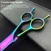 Colored Curved Scissors for Pet Grooming, Dog Hair Trimming Scissors