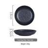 ZISIZ Underglaze Ceramic Dinner Plates - 7-Inch, Black (Set of 3)