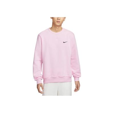 Nike Standardní provedení Dri-Fit vysokoškolský styl barevný blok rychleschnoucí kulatý výstřih módní měkká mikina pánská mikina pěnově růžová IB5504663