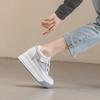 Little white shoes women's  new inner height increase Velcro leather breathable mesh platform women's shoes casual shoes