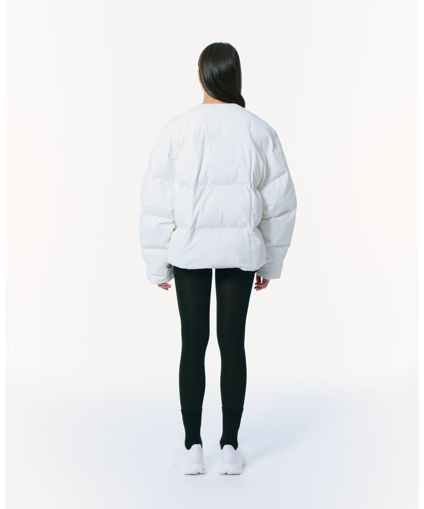 Milacode Oblique Line Padding Jacket (3M Featherless) Over Fit (Off White)