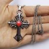 Hip Hop Style Personalized Cross Pendant Necklace - Retro European & American Versatile Sweater Chain