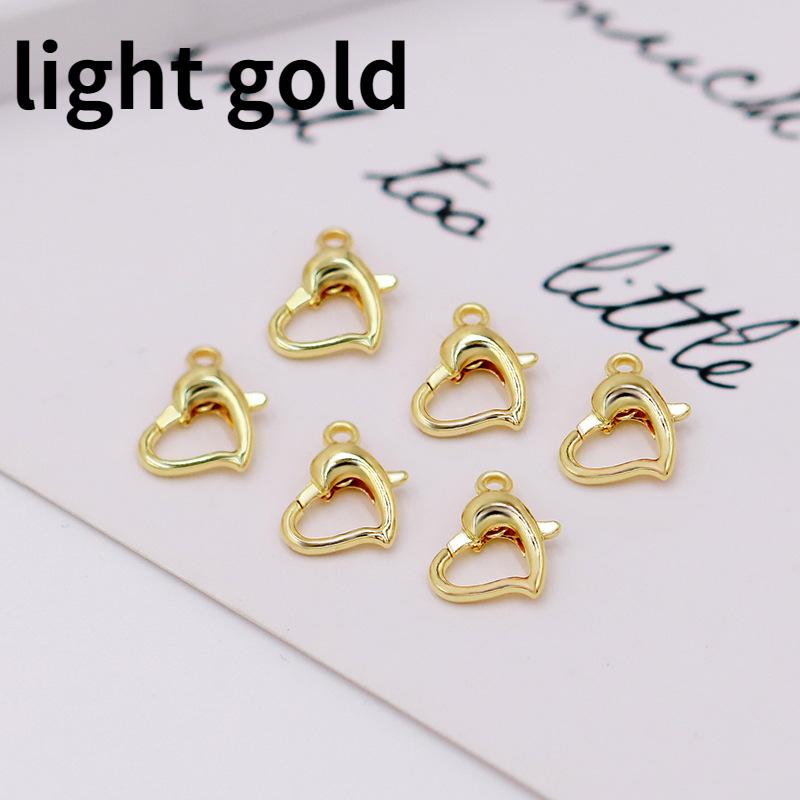 10pc DIY Jewelry Accessories Heart-shaped Peach Heart Lobster Clasp Necklace Clasp Necklace Bracelet Extension Link Clasp Accessories