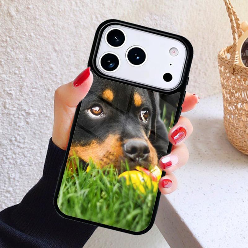 Cute Dog Puppy Rottweiler Phone Case For iPhone 17 Air 16 15 14 13 12 11 Pro Max Plus