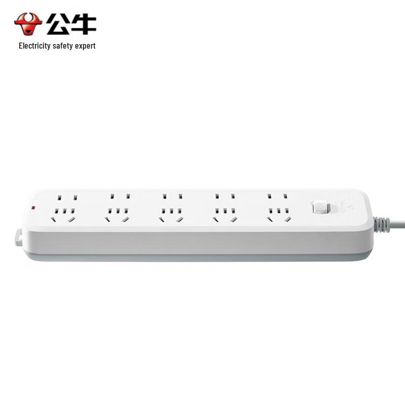 BULL 10-Outlet Power Strip with Child Protection